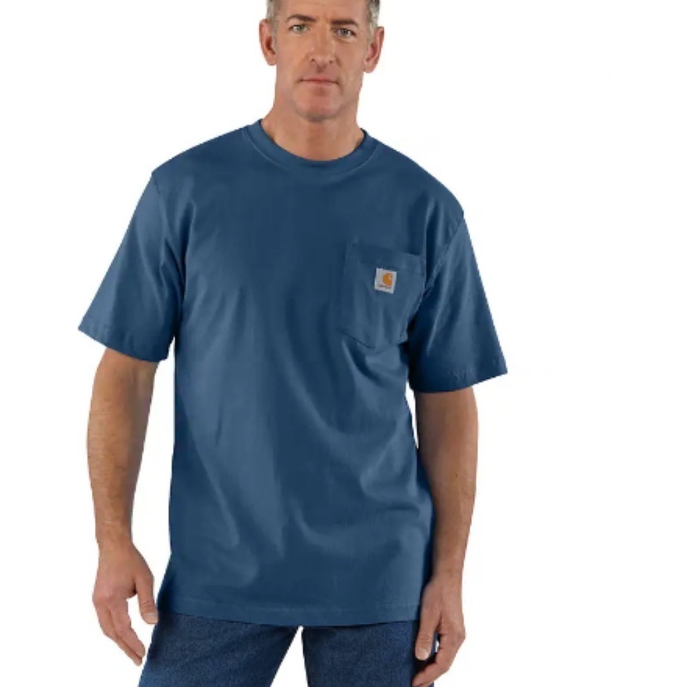 Carhartt Blue Short Sleeve Tee Durable Workwear